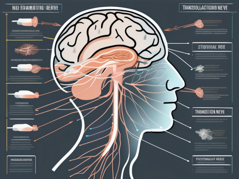 The human brain highlighting the olfactory nerve