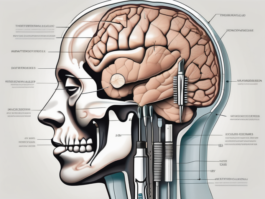 A cross-section of the human head